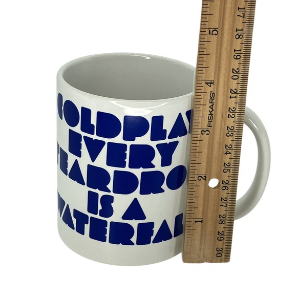 Rare Coldplay Mug Cup Band Music Merch Every Teardrop Is A Waterfall Coffee Tea - Picture 5 of 6